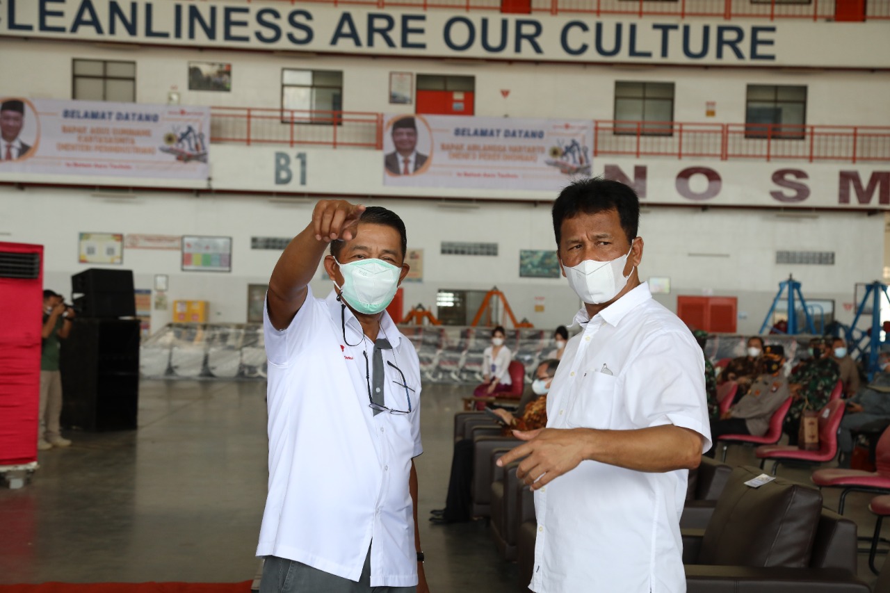 Kepala BP Batam Muhammad Rudi bersama Presiden Direktur Lion Group Edward Sirait. (foto: hms)