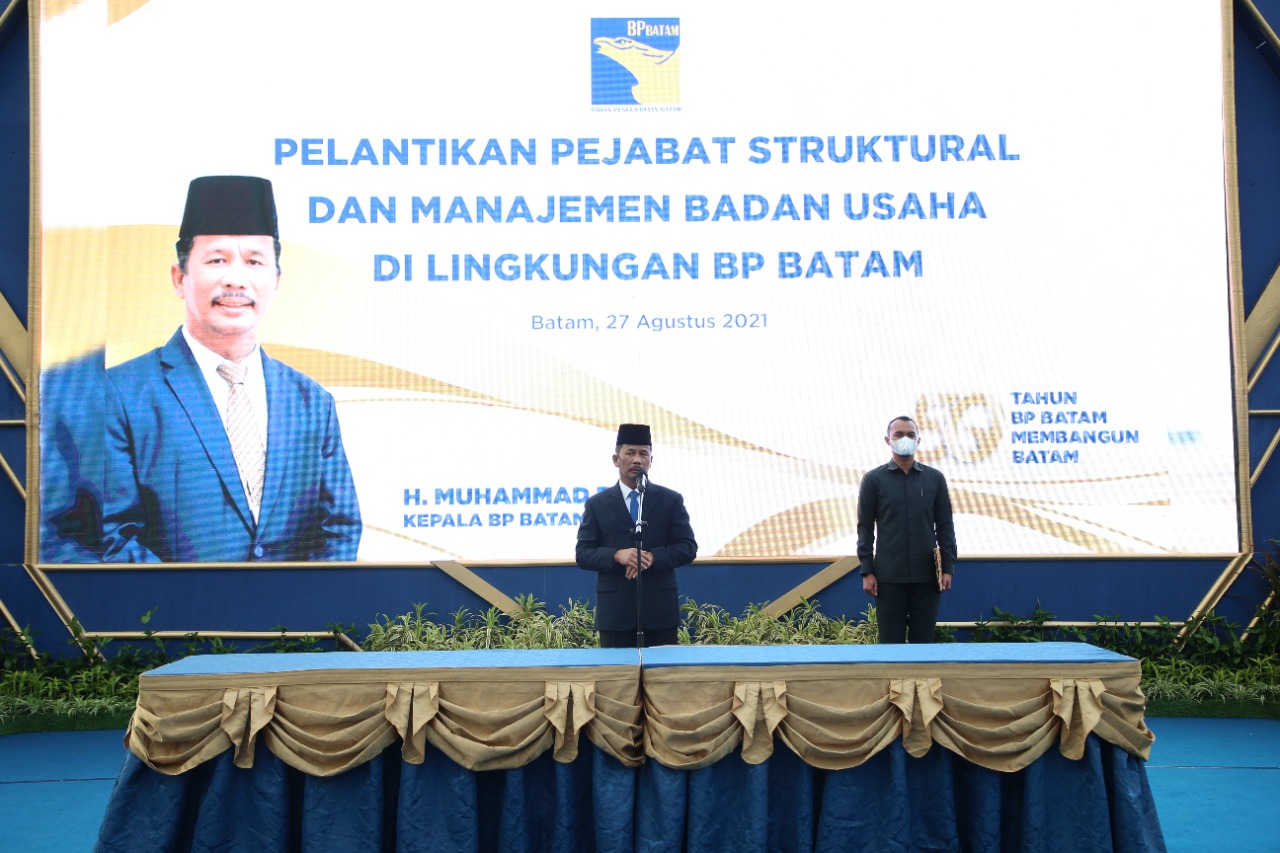 Kepala BP Batam Lantik Para Pejabat Struktural Dan Manajemen di Lingkungan BP Batam (foto : hms)