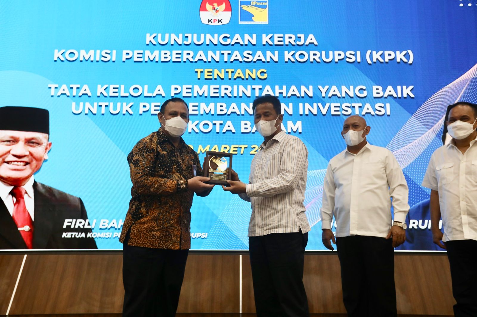 Batam Salah Satu Penopang Pertumbuhan Ekonomi Nasional, Ketua KPK Kunjungi BP Batam (foto : hms)