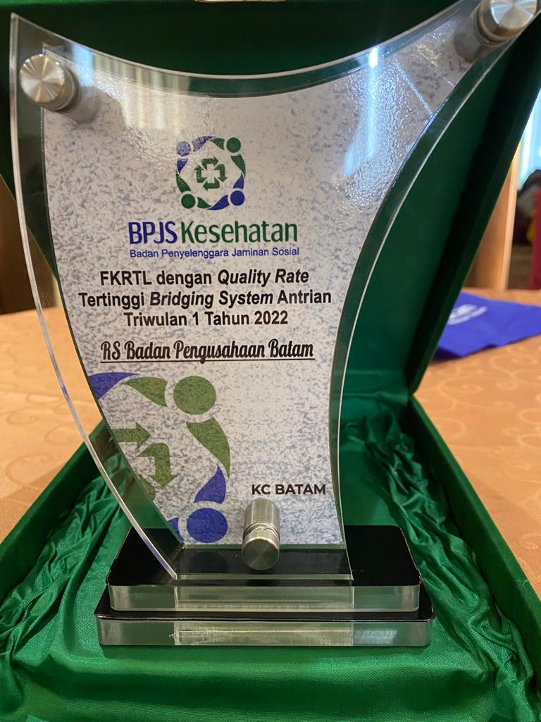 RSBP Batam Terima Penghargaan Dari BPJS Kesehatan, Raih Quality Rate Tertinggi (Foto : hms)